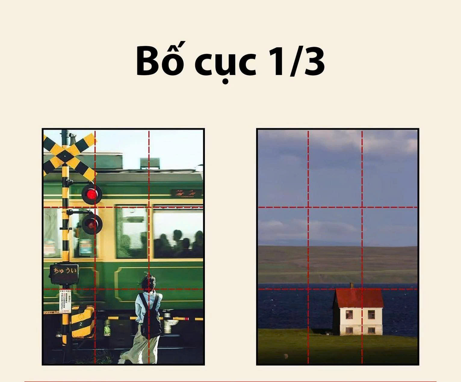 Quy tắc bố cục một phần ba trong nhiếp ảnh và thiết kế